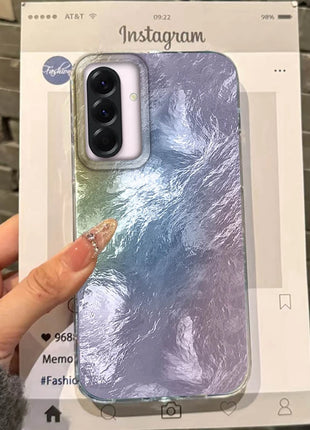 Aesthetics Gradient Vortex Glacier Texture Phone Cases For Samsung Galaxy A57 A16 A36 A37 A17 A56 A55 A54 A35 A34 A26 A25 Cover