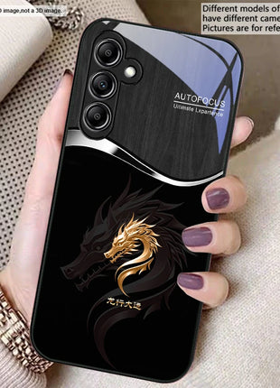 Gradient Golden Dragon For Samsung A20 30 22 23 24 25 26 31 32 A33 34 35 42 50 51 52 53 54 55 56 70 71 72 73 glass phone case