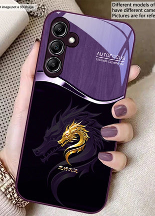 Gradient Golden Dragon For Samsung A20 30 22 23 24 25 26 31 32 A33 34 35 42 50 51 52 53 54 55 56 70 71 72 73 glass phone case