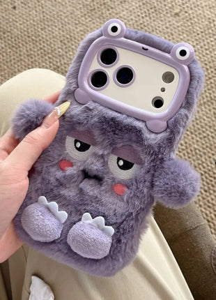 Cute Cartoon Funny dozing expression Phone Cases For iPhone 17 16 15 14 13 Pro Max Plush Soft Protection Cover