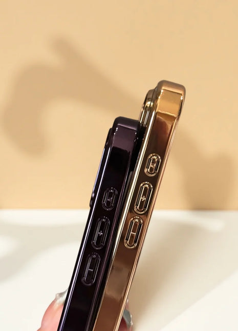 Electroplated Glossy Make Up Mirror Phone Case Shockproof Protector Cover For iPhone 17 Air 16 15 14 13 12 11 Pro Max Plus 11 XR