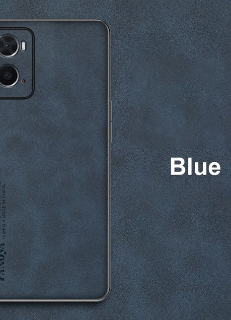 Luxury PU Leather Phone Case For OPPO A36 A76 A96 4G Back Cover Matte Shockproof Full Protection Silicone Case For OPPO A96 5G