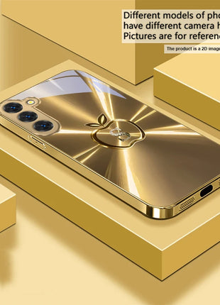 The golden letter "D" For Samsung Galaxy S20 FE S21 S22 S23 Plus S24 Ultra 25Ultra S21+ S9+ S22Plus Golden glass phone case