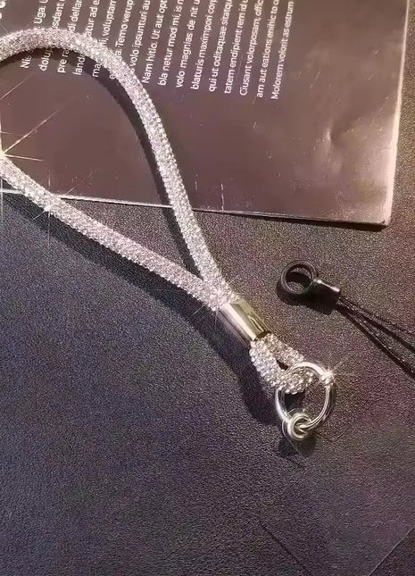 INS Glitter Phone Lanyard Phone Crystal Wrist Straps Keychain Anti-lost Rope For iPhone 16 Samsung Universal Bling Hanging Cord