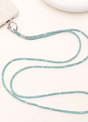 1pc Bright Rhinestone Phone Lanyard Crystal Bling Bling Phone Case Chain Straps Diamond Phone Anti-lost Rope Phone Accessories