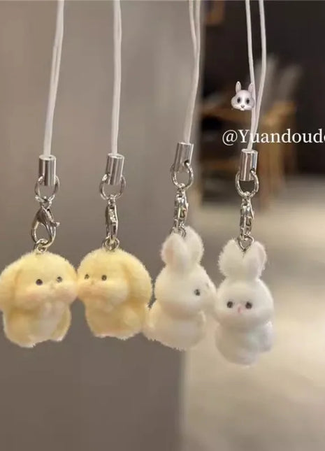 Cute Rabbit Anime Dog Cartoon New Animal Pendant Cute Keychain Phone Case Backpack Wallet Accessories Women Furniture Decoration