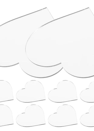 10pcs Makeup For Phone Case Adhesive Acrylic Mirror Decal Diy Sticker Portable Stick-On Heart Shape Mirror Charm Phone Case