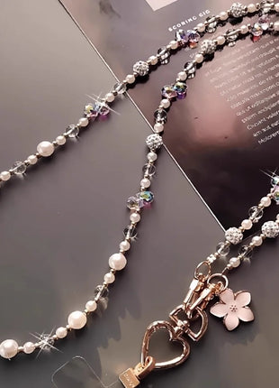 Bag Chain Beaded Crossbody Phone Chain Anti Loss Universal Mobile Phone Crossbody Strap Long-style Colorful Phone Neck Straps