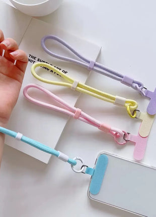 Fashion Candy Color Mobile Phone Lanyard Adjustable Wristband Phone Chain Universal Anti-lost Keychain Cellphone Strap