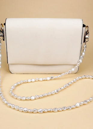Mobile Phone Lanyard Luxury Pearl Bead Bag Chain Long Crossbody Necklace Chain Strap Phone Case Hanging Decoration Anti Lost