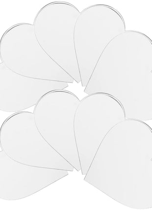 10pcs Makeup For Phone Case Adhesive Acrylic Mirror Decal Diy Sticker Portable Stick-On Heart Shape Mirror Charm Phone Case