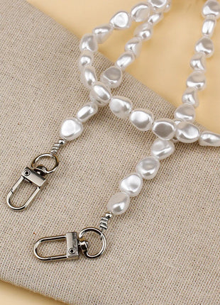 Mobile Phone Lanyard Luxury Pearl Bead Bag Chain Long Crossbody Necklace Chain Strap Phone Case Hanging Decoration Anti Lost