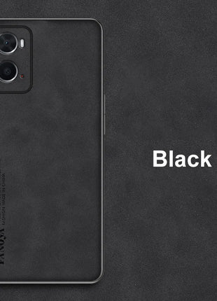 Luxury PU Leather Phone Case For OPPO A36 A76 A96 4G Back Cover Matte Shockproof Full Protection Silicone Case For OPPO A96 5G