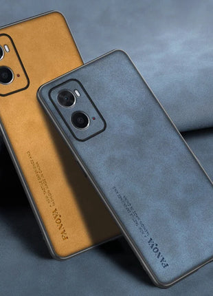 Luxury PU Leather Phone Case For OPPO A36 A76 A96 4G Back Cover Matte Shockproof Full Protection Silicone Case For OPPO A96 5G