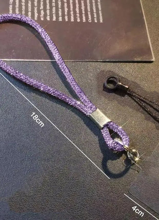 Glitter Flashy Rhinestone Cell Phone Charm Lanyard For Phone Diamond Crystal Phone Wrist Straps Keychain Hanging Anti-lost Rop