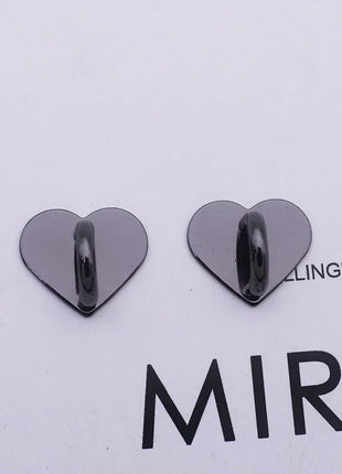 1/5PCS 2/2.4/2.5CM Cute Adhesive Metal Heart Sun Bow Phone Charm Holder Sticking Hooks Phone Case Finger Ring Buckle Accessory