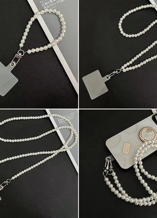 Phone Anti-lost Sling Belt Universal Clip Bag Bag Chain Long Crossbody Chain Hand-beaded Lanyard Women's Mobile Phone Lanyard