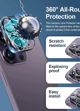 HD Screen Protection For iPhone 16 15 17 14 13 12 11 Pro Max Tempered Glass iPhone15 Pro Camera Lens Film iPhone16 Plus 13 Mini