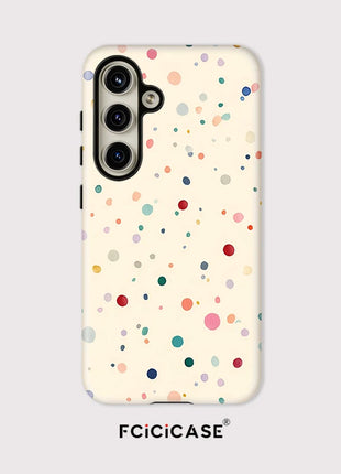 Fcicicase Colorful Circular Dots Pattern Phone Case For Samsung Galaxy A26 A56 A36 A16 A 16 5G Anti-knock Matte Silicone Capa