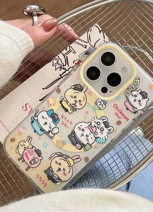 Cute Cartoon Chiikawa Japan Anime Magnetic Holder Magsafe Wireless Charge Phone Case For iPhone 17 16 15 14 13 Pro Max Cover