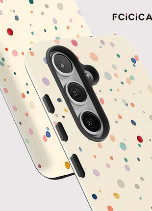 Fcicicase Colorful Circular Dots Pattern Phone Case For Samsung Galaxy A26 A56 A36 A16 A 16 5G Anti-knock Matte Silicone Capa