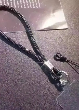 INS Glitter Phone Lanyard Phone Crystal Wrist Straps Keychain Anti-lost Rope For iPhone 16 Samsung Universal Bling Hanging Cord