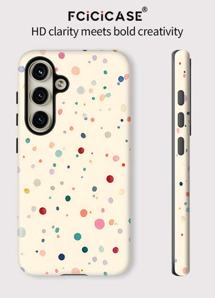 Fcicicase Colorful Circular Dots Pattern Phone Case For Samsung Galaxy A26 A56 A36 A16 A 16 5G Anti-knock Matte Silicone Capa
