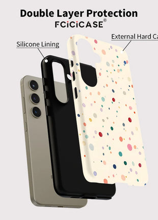 Fcicicase Colorful Circular Dots Pattern Phone Case For Samsung Galaxy A26 A56 A36 A16 A 16 5G Anti-knock Matte Silicone Capa