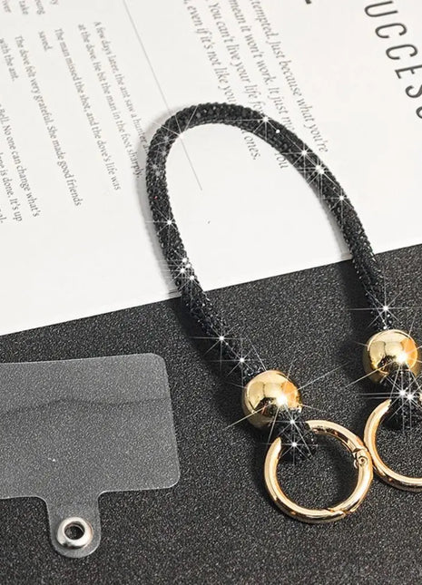 Fashion Luxury Rhinestone Phone Lanyard Glitter Crystal Phone Case Anti-Loss Crossbody Hanging Ornaments Shoulder Strap Keychain