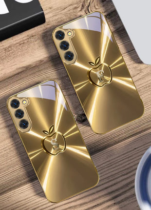 The golden letter "D" For Samsung Galaxy S20 FE S21 S22 S23 Plus S24 Ultra 25Ultra S21+ S9+ S22Plus Golden glass phone case