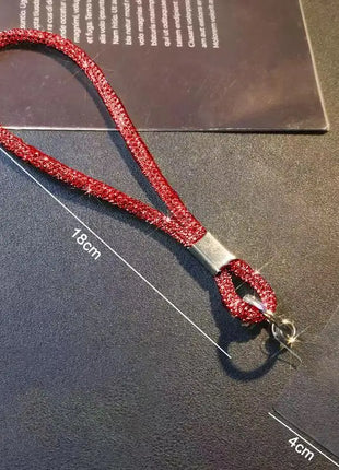Glitter Flashy Rhinestone Cell Phone Charm Lanyard For Phone Diamond Crystal Phone Wrist Straps Keychain Hanging Anti-lost Rop