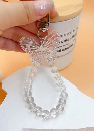 Colorful Sun Flower Beads Mobile Phone Chain Macaron Flower Beaded Mobile Phone Straps Pendant Keychain Creative Phone Chain