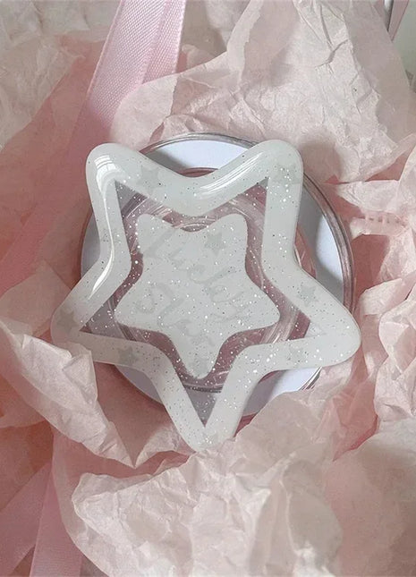 Korean Cute Blue Love Heart Star for Magsafe Magnetic Phone Griptok Grip Tok Stand for IPhone Wireless Charging Holder Bracket