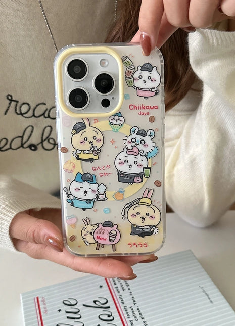 Cute Cartoon Chiikawa Japan Anime Magnetic Holder Magsafe Wireless Charge Phone Case For iPhone 17 16 15 14 13 Pro Max Cover