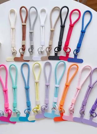 Fashion Candy Color Mobile Phone Lanyard Adjustable Wristband Phone Chain Universal Anti-lost Keychain Cellphone Strap