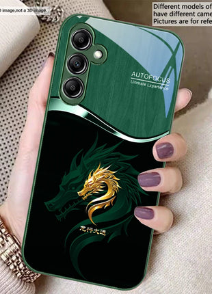 Gradient Golden Dragon For Samsung A20 30 22 23 24 25 26 31 32 A33 34 35 42 50 51 52 53 54 55 56 70 71 72 73 glass phone case