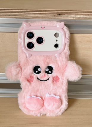 Cute Cartoon Funny dozing expression Phone Cases For iPhone 17 16 15 14 13 Pro Max Plush Soft Protection Cover