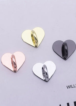 1/5PCS 2/2.4/2.5CM Cute Adhesive Metal Heart Sun Bow Phone Charm Holder Sticking Hooks Phone Case Finger Ring Buckle Accessory