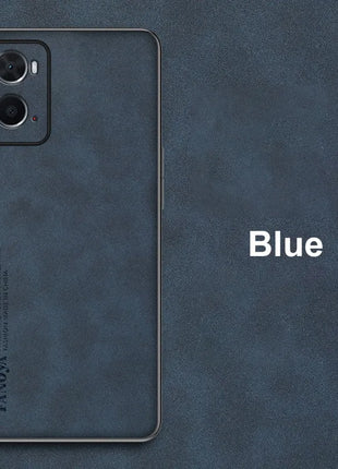 Luxury PU Leather Phone Case For OPPO A36 A76 A96 4G Back Cover Matte Shockproof Full Protection Silicone Case For OPPO A96 5G