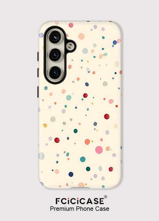 Fcicicase Colorful Circular Dots Pattern Phone Case For Samsung Galaxy A26 A56 A36 A16 A 16 5G Anti-knock Matte Silicone Capa