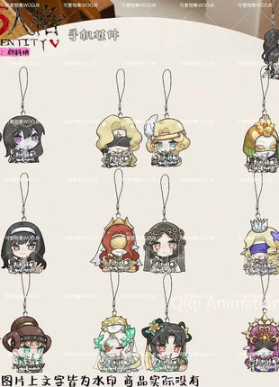 9Pcs Anime Funny Cute Identity V Yidhra Mobile Phone Lanyard Chain Phone Case Pendant Acrylic Keychains Christmas Gifts