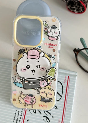 Cute Cartoon Chiikawa Japan Anime Magnetic Holder Magsafe Wireless Charge Phone Case For iPhone 17 16 15 14 13 Pro Max Cover