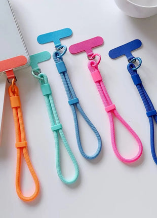 Fashion Candy Color Mobile Phone Lanyard Adjustable Wristband Phone Chain Universal Anti-lost Keychain Cellphone Strap