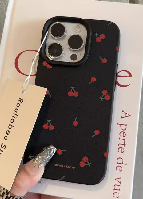 Cute Cartoon Cherry Lichee Pattern Phone Case For Samsung Galaxy S25 Ultra S24 FE S23 Plus S22 A16 A56 A36 A25 A54 A55 A53 Cover